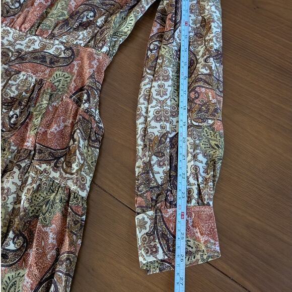 Ulla Johnson Maris Paisley-print Silk Crepe Bow Ruffle Mini Dress, size 8 - Picture 10 of 13